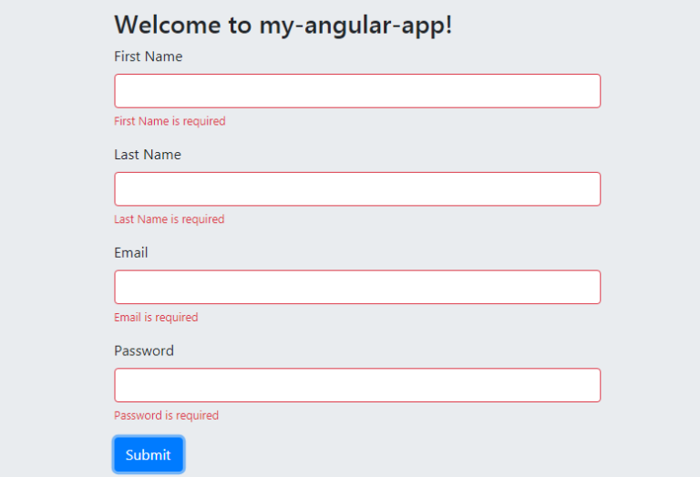 Angular example. Custom validate form. Getting naked with Angular Reactive forms.