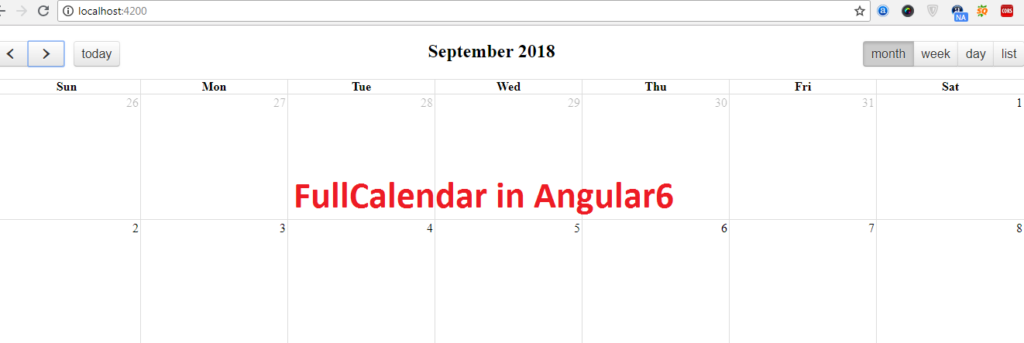 fullcalendar-in-angular6