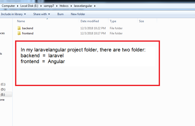 Laravel Angular Project Folder Structure Best Practices