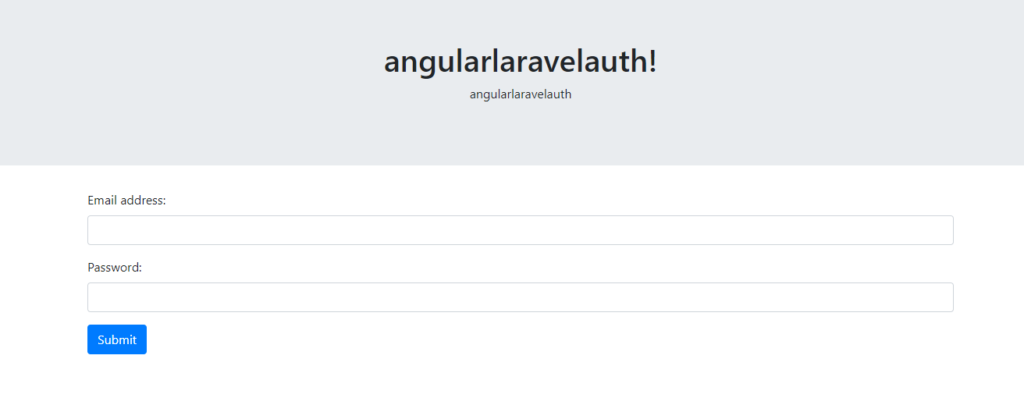 Angular Laravel Auth Login working example Part 1