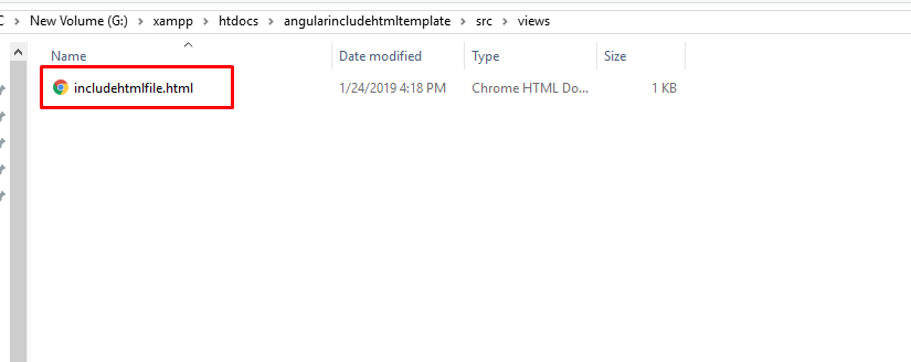 create new file angular 7