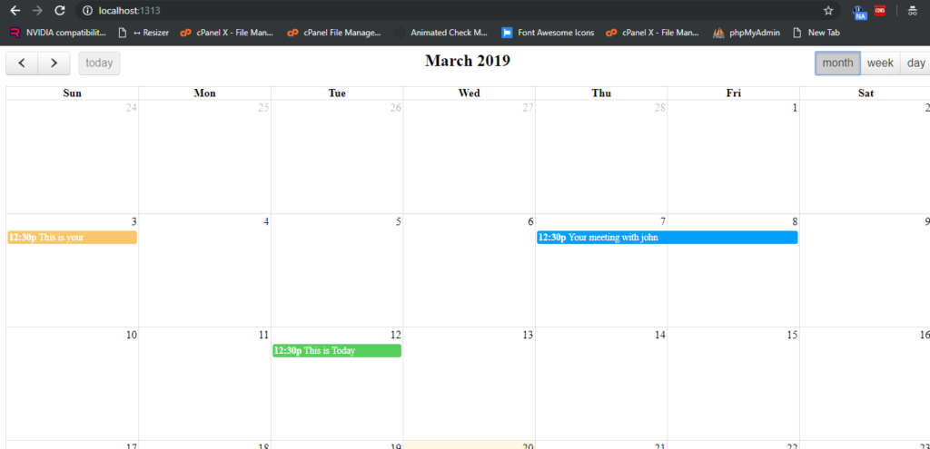 How to implement Full Calendar in Angular 9?