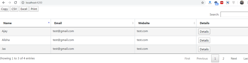 anhular datatable