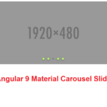 Angular 9 Material Carousel Slider