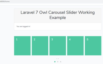 laravel owl slider