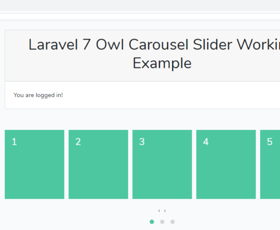 laravel owl slider