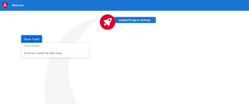 Angular bootstrap toast working