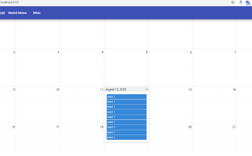 Angular 10 FullCalendar with Event Popover Working Example