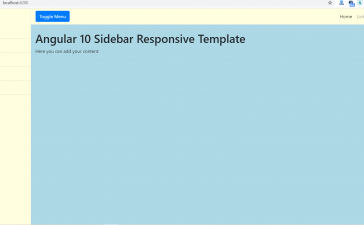 Angular 10 Responsive Sidebar Template Free