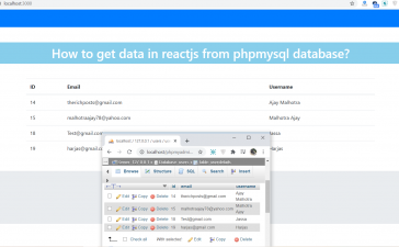 How to get data in reactjs from php mysql database?
