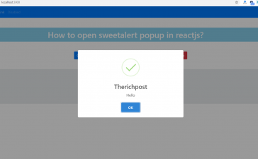 How to open sweetalert popup on button click in reactjs?