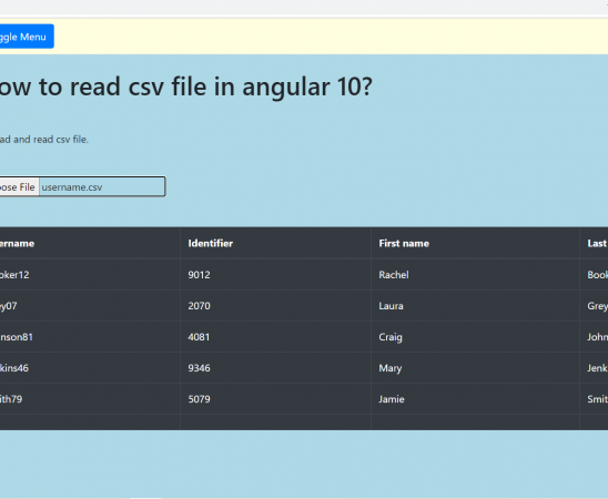 How to read csv file in angular 10?