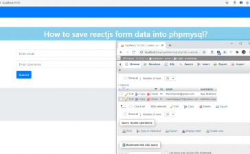 How to save reactjs form data into php mysql database?