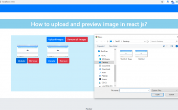 How to upload and preview image in react js?