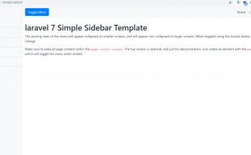 Laravel 7 Simple Sidebar Responsive Template