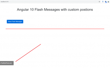 Angular 10 Flash Message with Customization