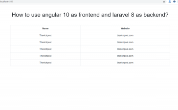 How to use angular 10 as frontend and laravel 8 as backend?