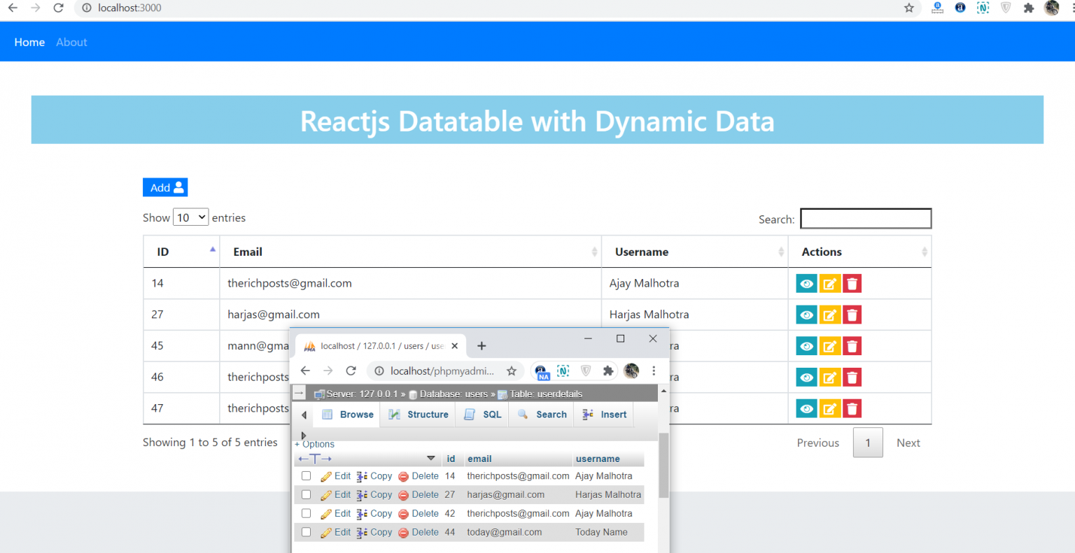 Reactjs Datatables With Dynamic Data Working Example Therichpost Sexiezpix Web Porn 3778