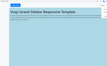 Vuejs Laravel 7 Responsive Sidebar Template