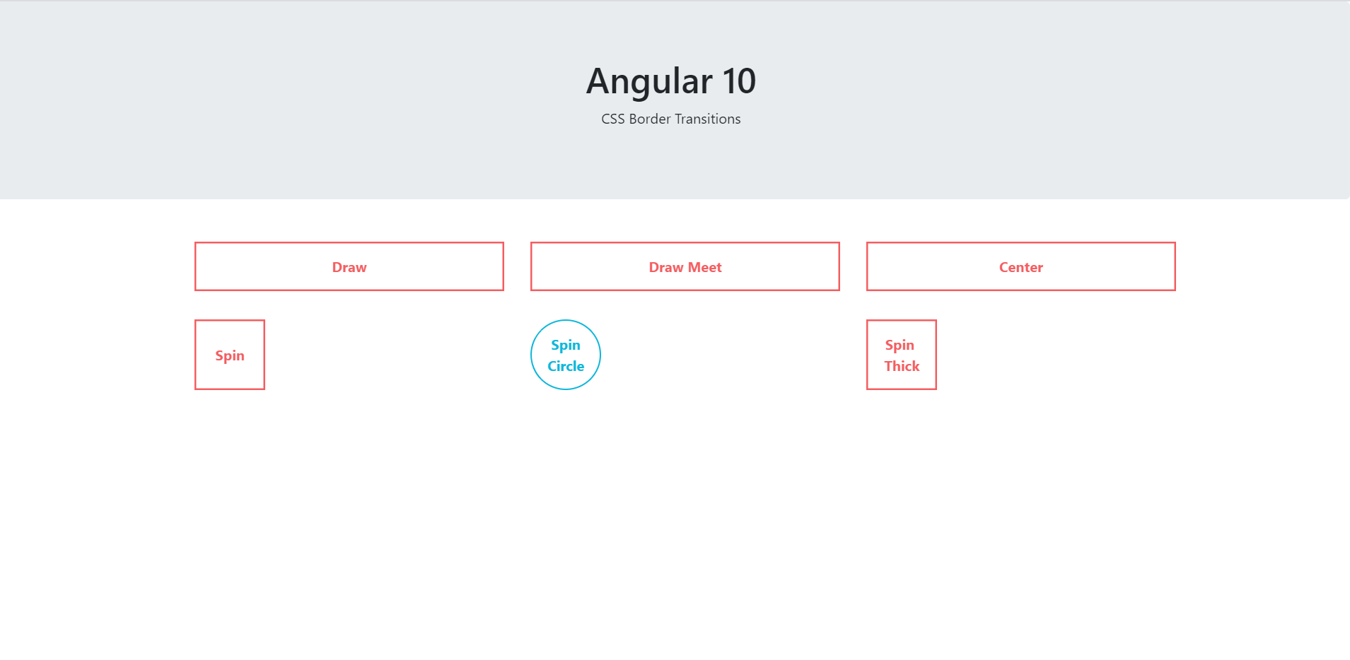 Angular 10 CSS Border Transitions Working Tutorial