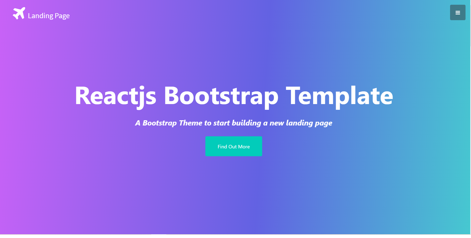 Reactjs Bootstrap Landing Page Template Free