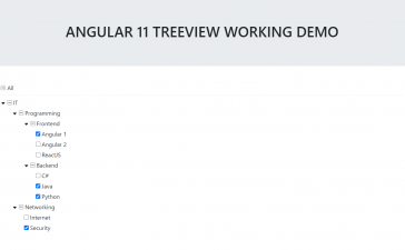 Angular 11 TreeView Working Demo with Source Code