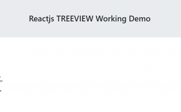 Reactjs Treeview Working Demo with Source Code