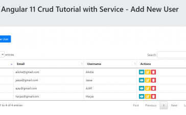 Angular 11 Crud Tutorial with Service - Add New User