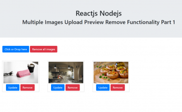 Reactjs Nodejs Multiple Images Upload Preview Remove Functionality Part 1