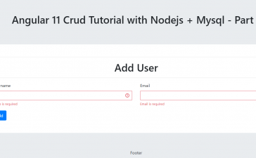 Angular 11 Crud Tutorial with Nodejs + MySQL - Part 1
