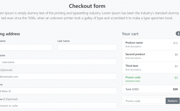 Angular 11 Responsive Custom Checkout Form
