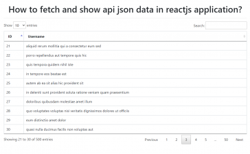 How to fetch and show api json data in reactjs application?