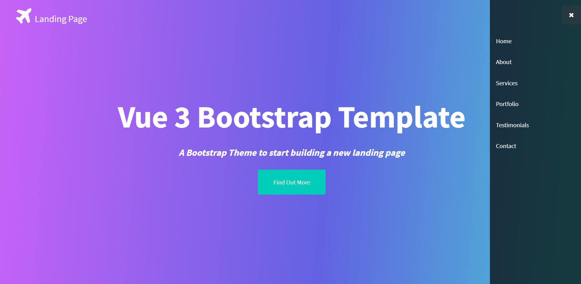 Vue 3 Bootstrap Landing Page Template Free