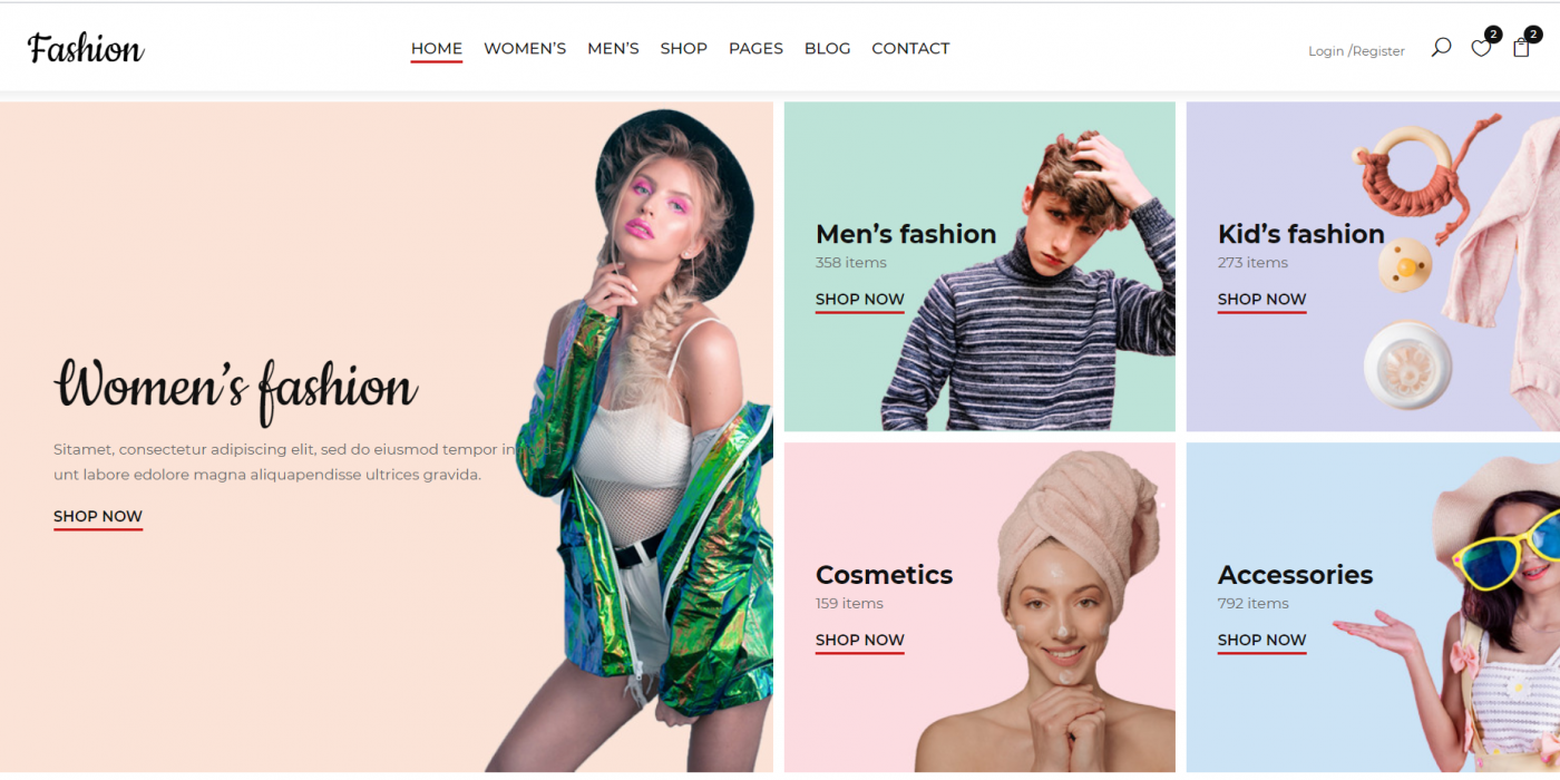 Reactjs - Free Ecommerce Template for Fashion Website