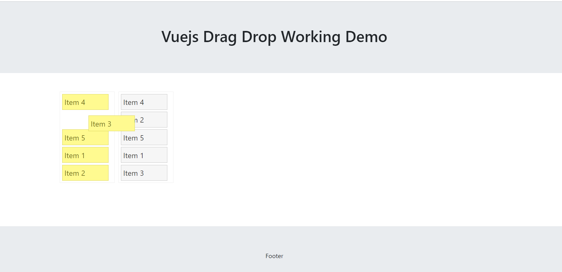 Vue3 - Vuejs Drag Drop Working Example