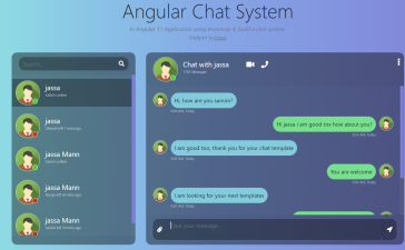 Angular Chat UI Beautiful Template Free