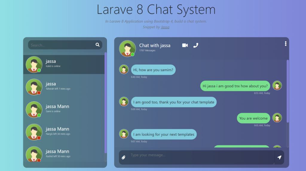 Laravel 8 Chat