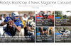 Reactjs Bootstrap 4 News Magazine Carousel