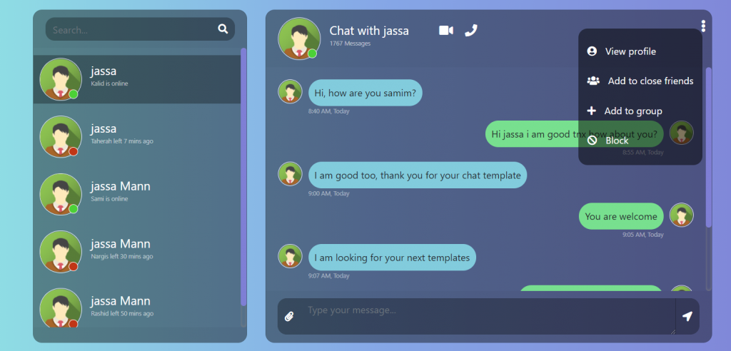 reactjs-chat-ui-beautiful-template-demo-2