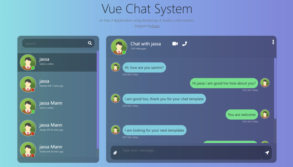 Chat vue js