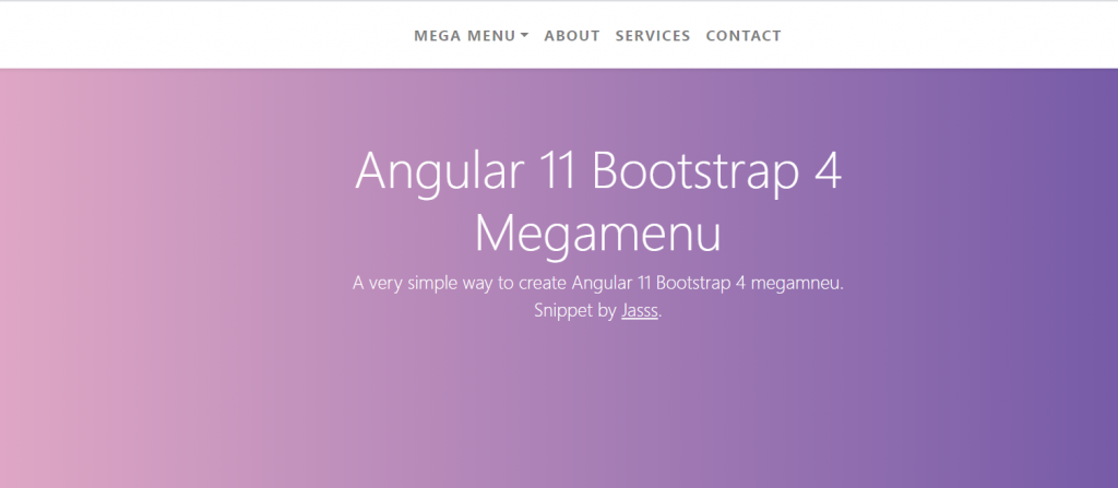 Angular Bootstrap Mega Menu