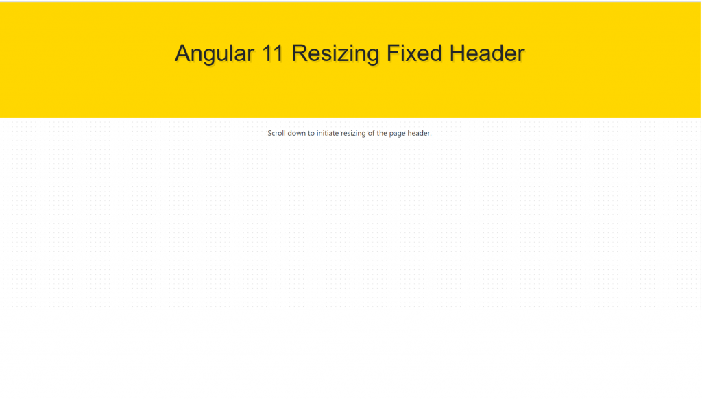 Angular 11 Resizing Fixed Header After Scrolling