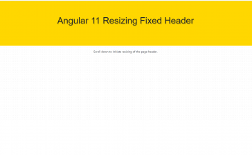 Angular 11 Resizing Fixed Header After Scrolling