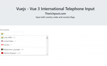 Vuejs International Telephone Input - Vue 3