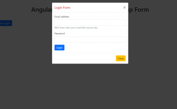 Angular 11 Bootstrap 5 Modal Popup Form