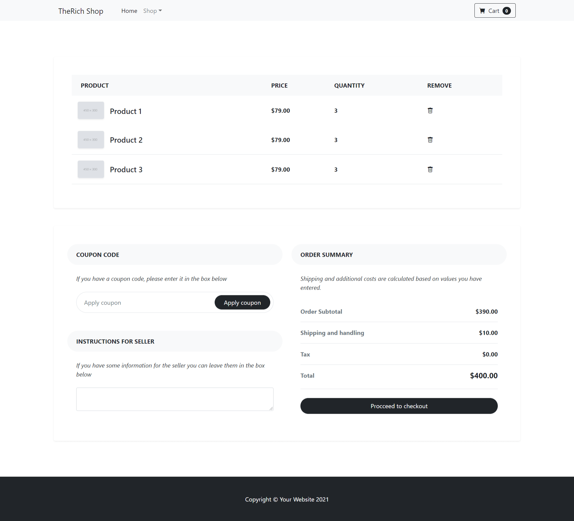 Angular 12 Bootstrap 5 Ecommerce Testing Project - Part 3 Cart Page