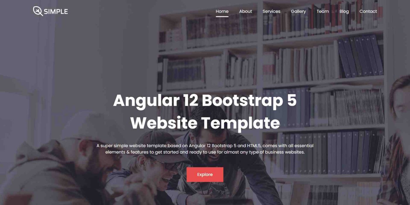 Angular 12 Bootstrap 5 Free Website Template for Business Websites