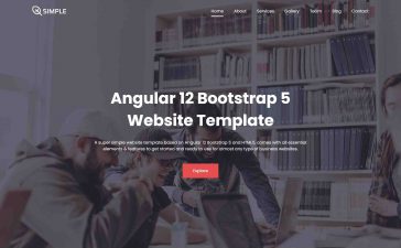 Angular 12 Bootstrap 5 Free Website Template for Business Websites