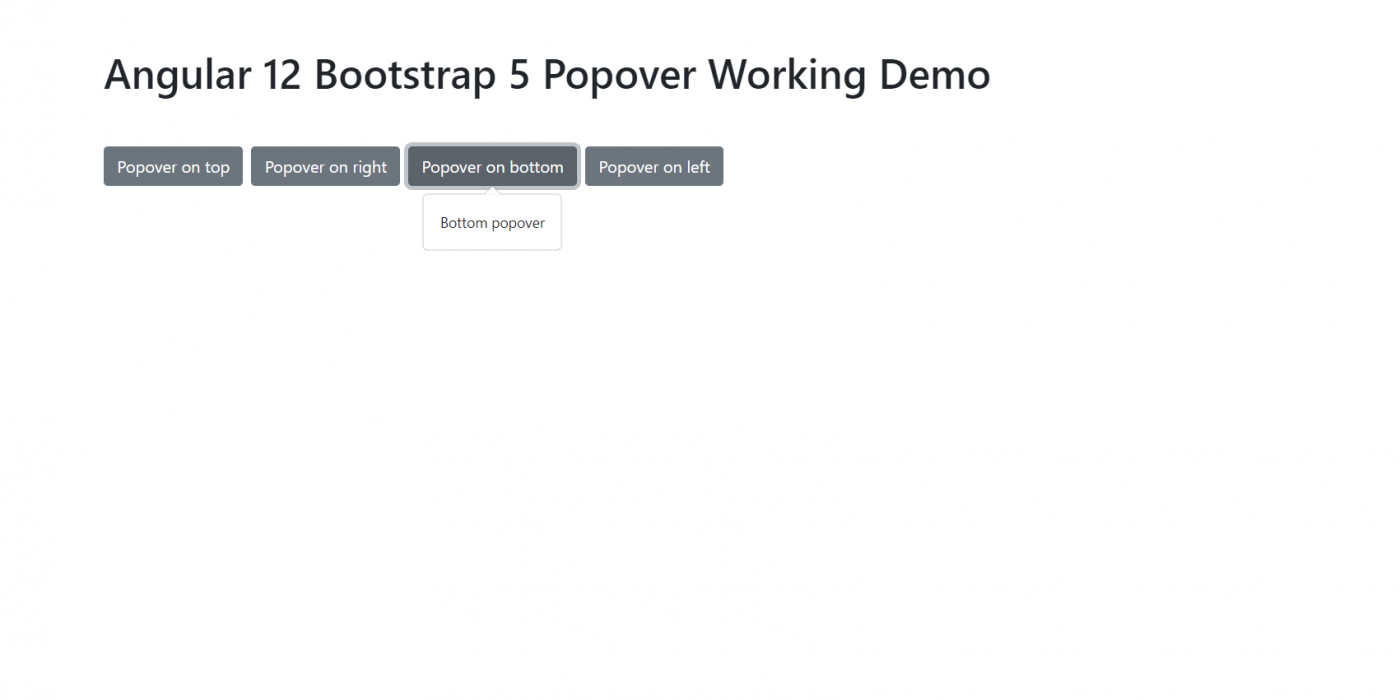 Angular 12 Bootstrap 5 Popover Working Demo