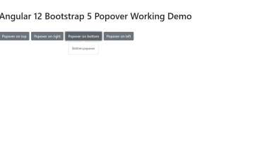Angular 12 Bootstrap 5 Popover Working Demo